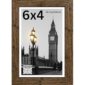 Picture Frame 6 x 4, Brown, Freestanding and Wall Mountable, 10 x 15 cm, 6×4 Picture Frames, Brown 6×4 Photo Frames, 4×6 Photo Collage Gallery Display