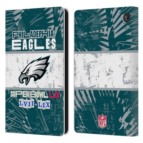 Étui portefeuille NFL Eagles pour Amazon Fire 7 2022 en cuir