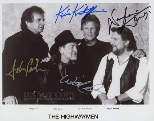 Póster de The Highwaymen de 11x14, foto rara de Willie Nelson y Johnny Cash para colgar