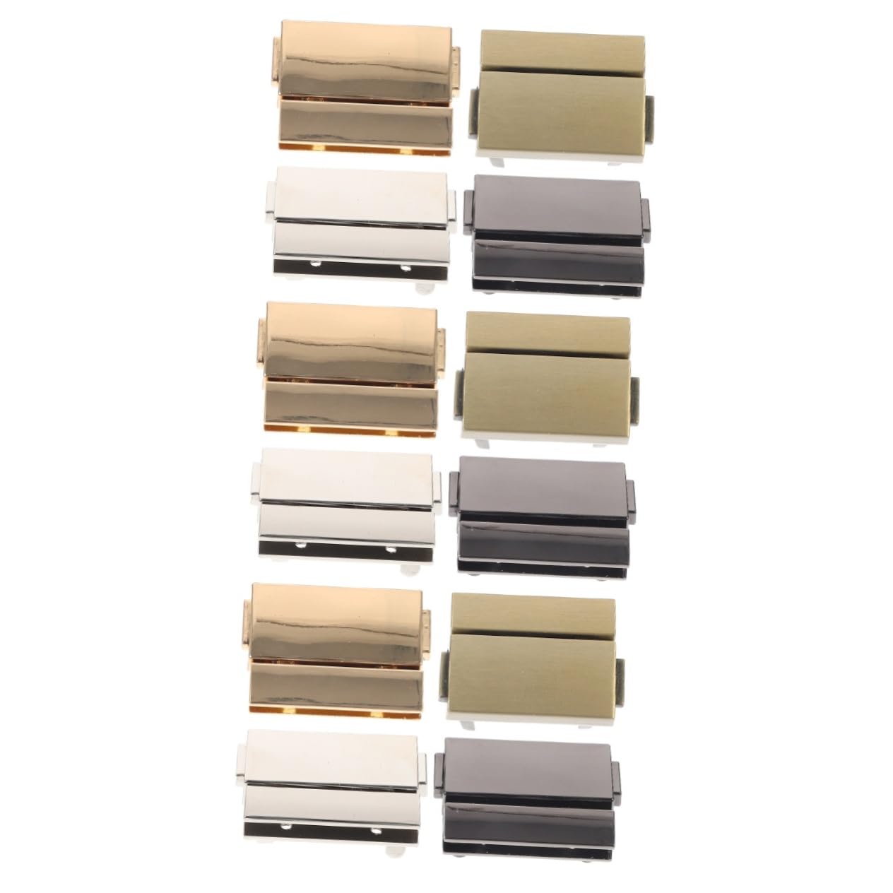 Tuck locks pour sacs en métal robuste Housoutil fermeture portefeuille de remplacement 12 pièces