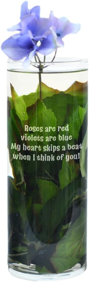 Personalized Clear Glass Vase Engraved with Your Custom Text