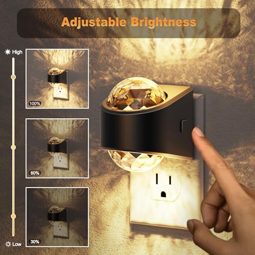 Image of JandCase Night Lights Plug into Wall, Star Projector Night Light with 3000K Soft White, Automatic Galaxy Nightlight Plug in with Light Sensor for Bathroom Hallway Room Decor