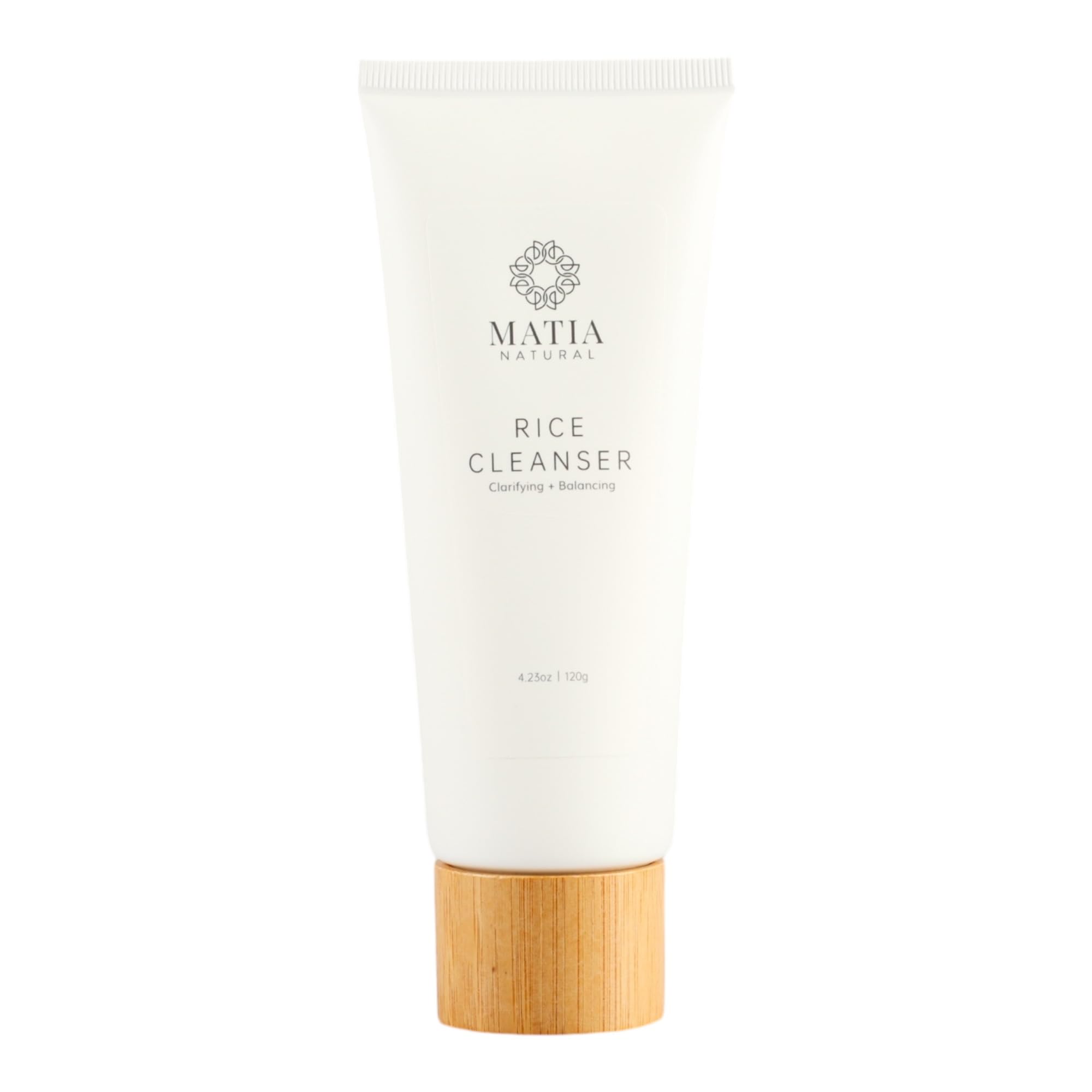 MATIA NATURAL Rice Water Face Cleanser | Korean Formula for Glowing Glass Skin, Brightening & Acne Control with Niacinamide & Salicylic Acid | Targets Dark Spot & Pore Reduce for All Skin Types-120g
