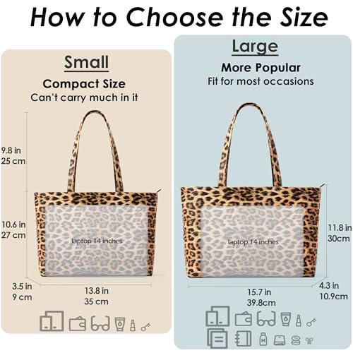 Image of KALIDI Tote Bag Zipper Shoulder Bag Faux Leather Purses Satchel for Women Casual Handbag Work Dating College