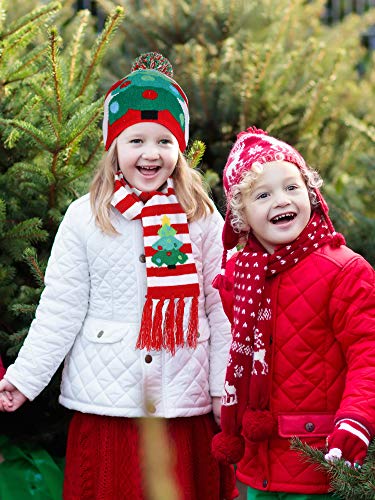 Satinior 2 Pieces Christmas Led Light-Up Hats Xmas Light Up Scarf For Christmas Party #TOP6