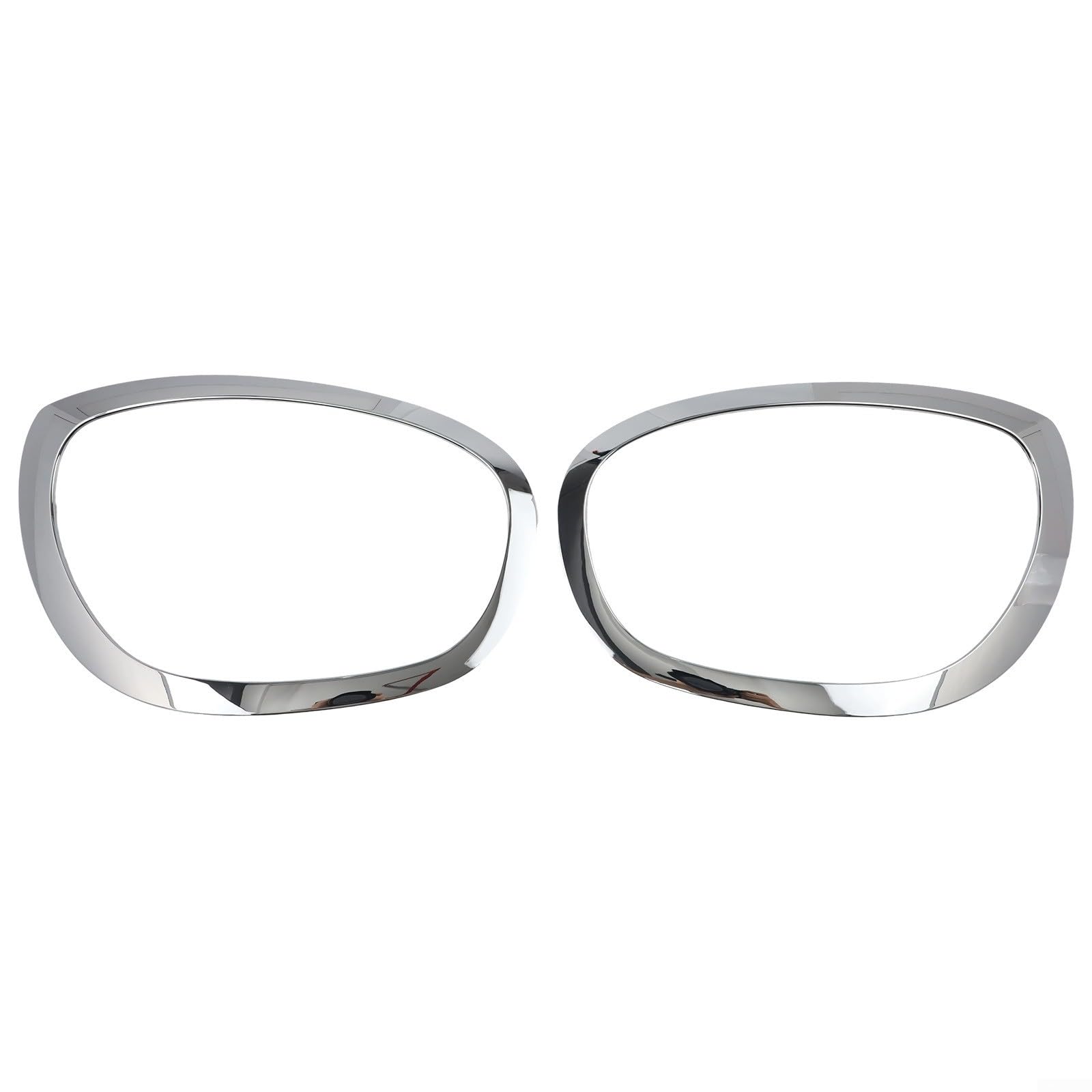 Confezione da 2 lunette per fari ad anello per Mini F60 F61 per Countryman 2017-2023, telaio esterno in ABS argento, ricambio 51137388117 51137388118