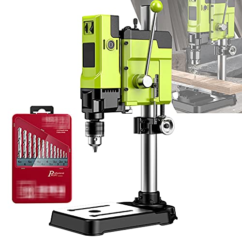 Table Drill Press with Vise, 6 Speed Adjustable Bench Drill Machine for Precise Drilling and Workbench Repairs