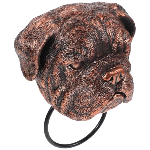 Aldaba de puerta vintage con cabeza de perro para decorar entradas 2