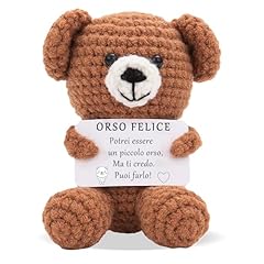Idea Regalo - XBOCMY Regalo Originale e Divertente,Orso felice,regali personalizzati, Compleanno Uomo Donna Coppia Adolescente,Collega Oggetto d'ufficio,Insolito Peluche,Bambola Umoristica e Motivazionale