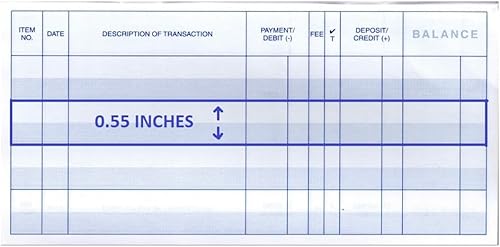 Miniatura 2 de Registros de chequera de líneas más grandes, fabricadas en los Estados Unidos, líneas más anchas de baja visión, impresión grande (24-25-26