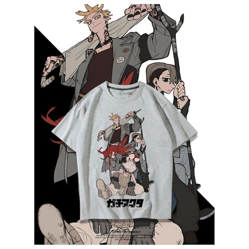 [HESHI] ガチアクタ tシャツ 夏服 萌えグッズ ルド エンジン アニメグッズ 人気 コスプレ衣装 綿製 肌着 日常服 薄手 カジュアル 軽い 柔らかい おしゃれ 通気性 誕生日 プレゼント 贈り物 (3XL,黒)のサムネイル