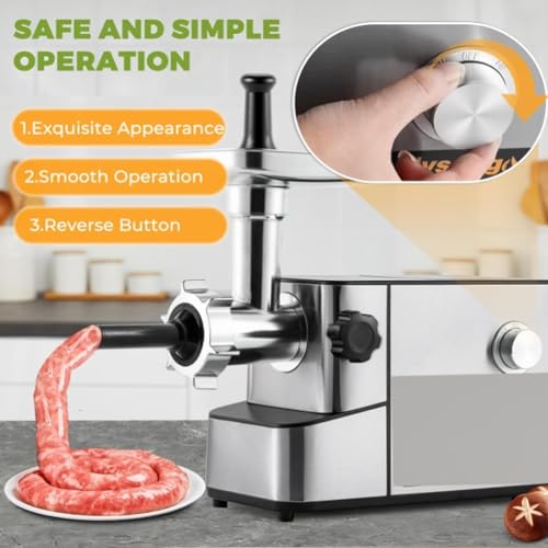 Hachoir à viande électrique multifonctionnel et machine à saucisses - 4