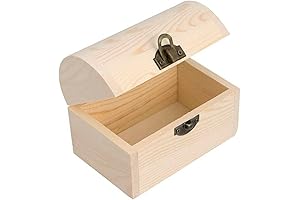 DIY Unfinished Wooden Treasure Chest: Your Unfinished Masterpiece