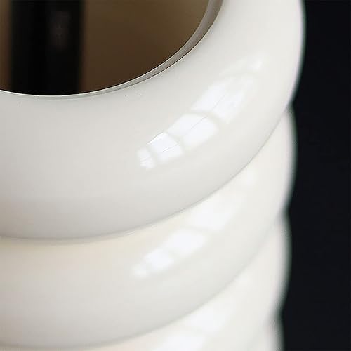 Miniatura 9 de Qtip - Contenedor de hisopos de algodón a prueba de polvo con tapa para baño (blanco lechoso, 4 capas)