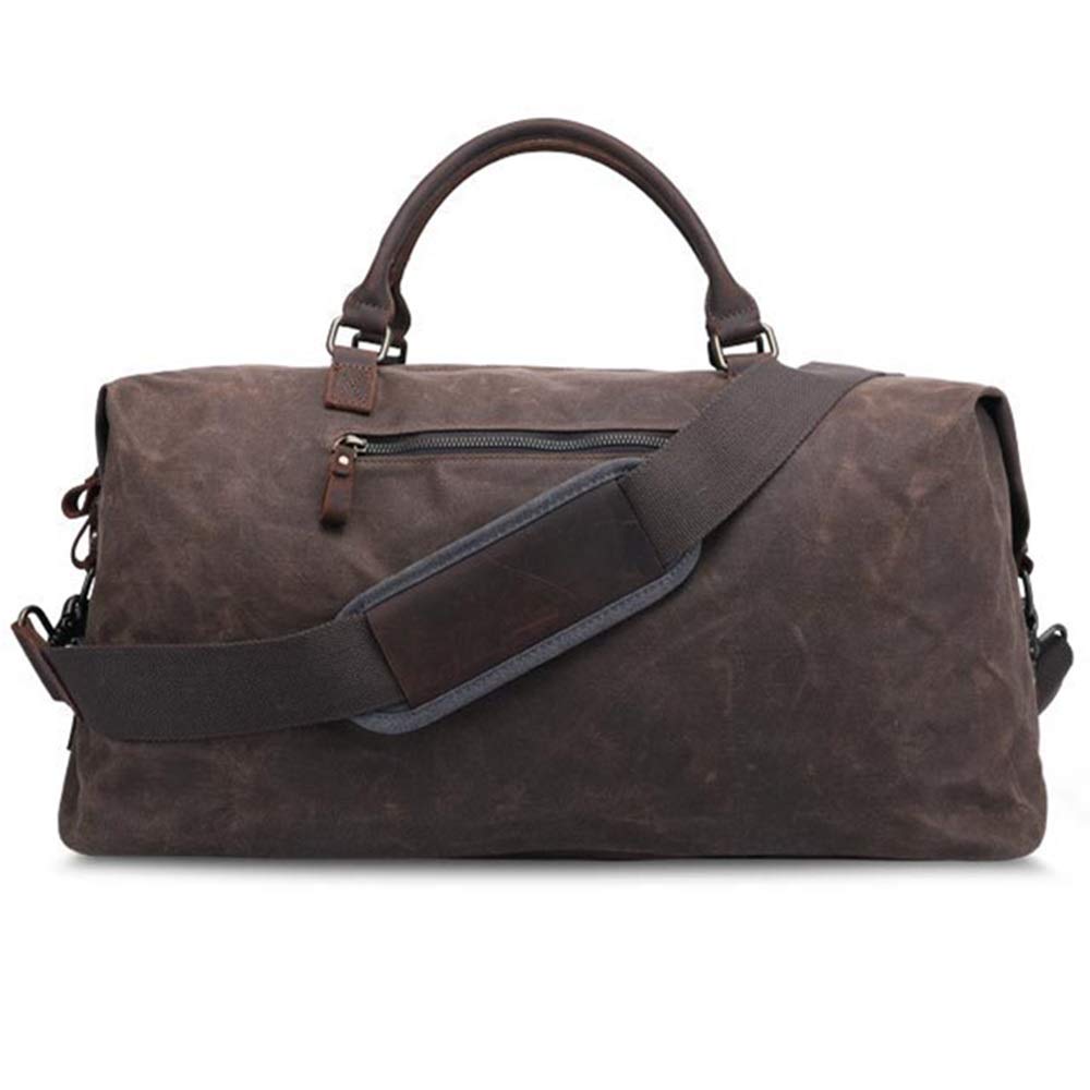 Bolso de Equipaje de Mano para Hombre Bolsa de Viaje Fin Semana Gran tamaño la Moda del Minimalista Hombro Bolso Mano Bolsa Noche Equipaje Gimnasio Sport Unisex para Mujeres Hombres(Coffee)
