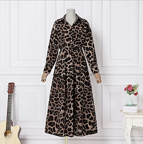 Women Maxi Shirt Dress Long Sleeve Button Smocked Waist Long Dress Loose Swing Party Dress with Pockets - Image 4