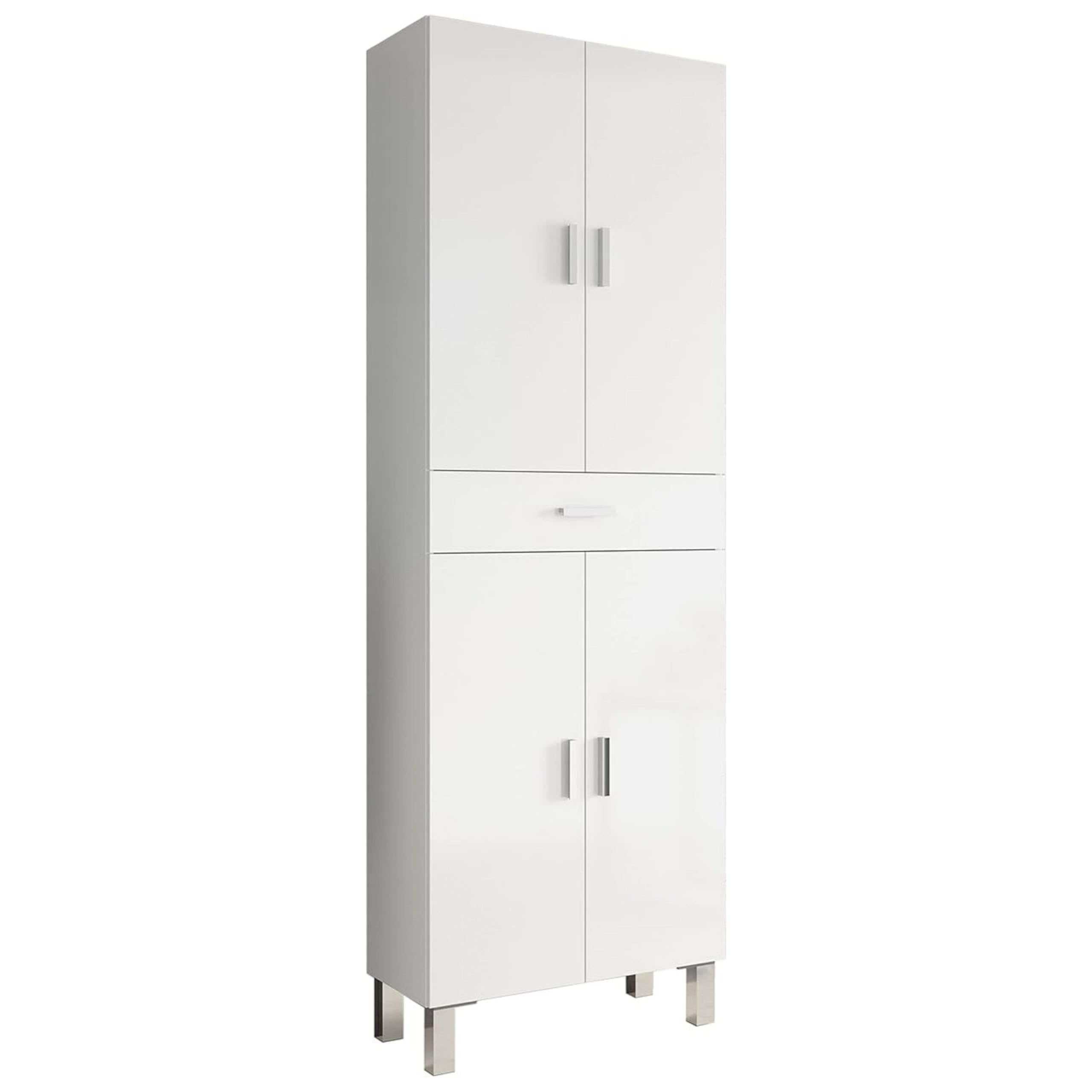 Armario Toscana de Baño - 4 Puertas de 180 x 60 x 29,5 cm - Blanco