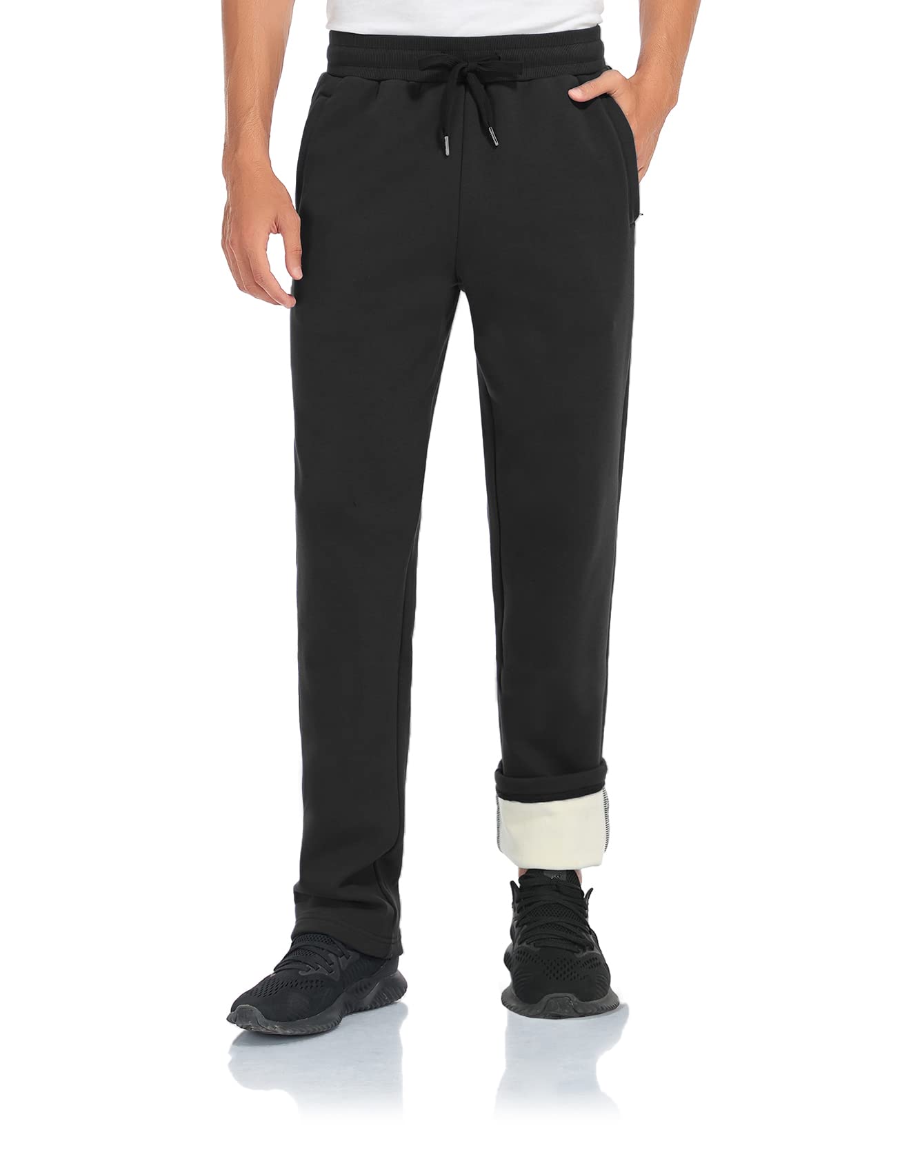 Inno Men's 30" 32" 34" 36" 38" Sherpa Fleece Lined Jogger Pants Warm Sweatpants Thermal Winter Athletic Lounge Short Tall