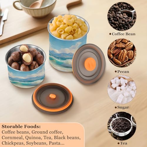Contenedor hermético para café Blueangle acero inoxidable 900ml miniatura 5