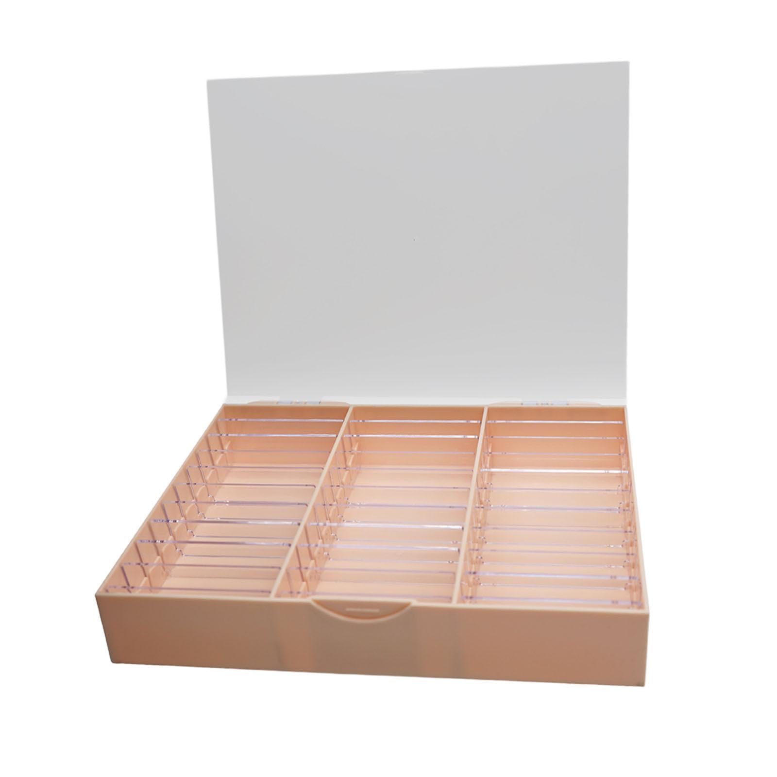 UJEAVETTE® Nail Art Storage Case 30 Cells Nail Decoration Box For Nail Salon Nail False Pink-image-49