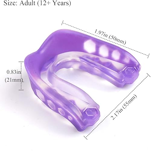 Miniatura 6 de Protector bucal deportivo para niños y jóvenes, protector bucal con estuche (sin BPA) para boxeo, baloncesto, lacrosse, fútbol, artes marciales,