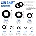 Glarks 410Pcs Metric M2 M2.5 M3 M4 M5 M6 M8 M10 Flat Washers Assortment Set, Black Zinc Plated Alloy