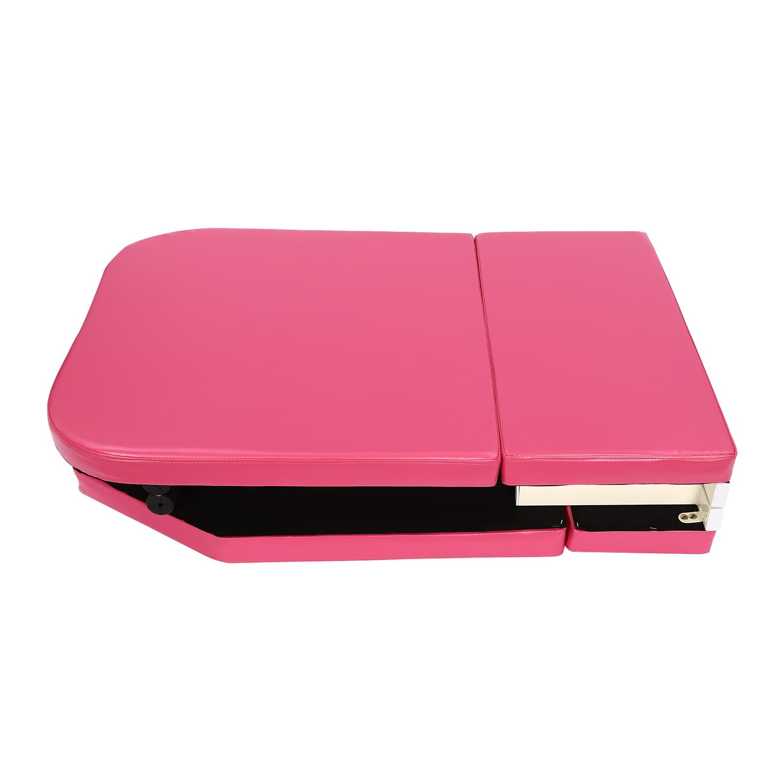 Mobile Massagebett, 3 Zonen Klappbar Massageliege Massagetisch Kosmetikliege Bett Therapieliege Für Kosmetik Spa Salon Tattoo, 185 x 60 cm (Rosa)