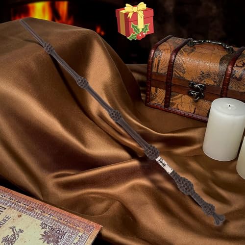 Image of PATPAT Harry Potter Wands with Ollivanders Box, Polyresin & Metal Magic Wand, Unisex Kids' Cosplay Wands, Dumbledore, Multicolor