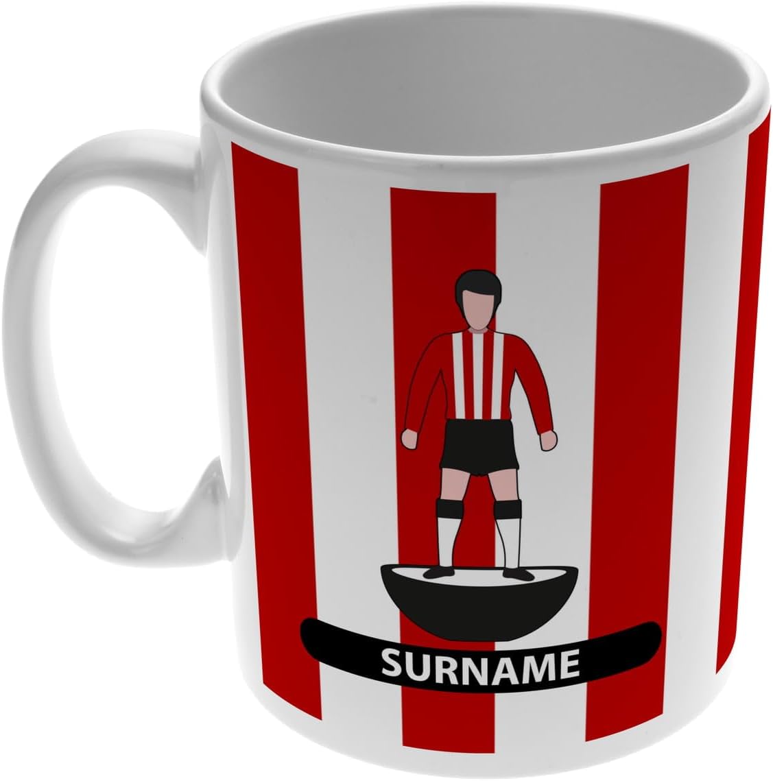 Brentford mug: Personalised 'Back of Shirt' 11oz Mug & Coaster Set for Supporters, ly Licensed, with Club Colours, Idea...…