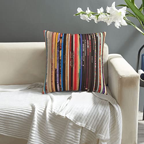 Twszgd Indie Rock Vinyl Records Pillow Case Decorative Square Throw Pillow Covers Cushion Case Pillowcase For Sofa Couch Bed Chair Car 18X18 Inch/45X45 Cm #TOP5