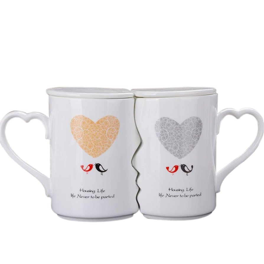 Amazon.com: LKXHarleya Creative Kissing Mugs Set, Ceramic