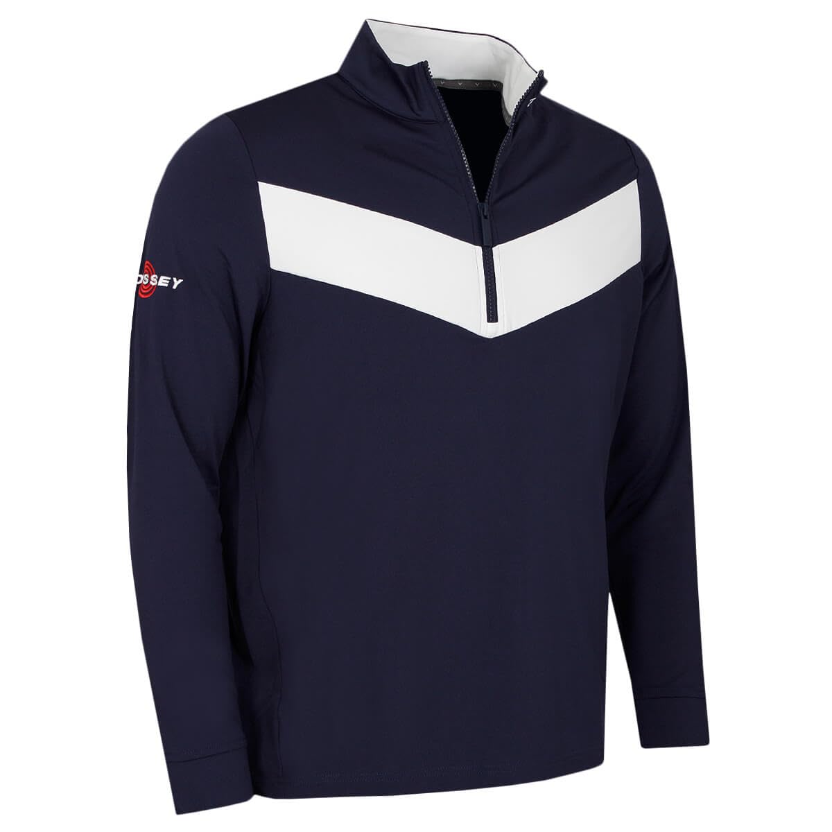 Callaway Golf Mens Odyssey 1/4 Zip Stretch Sweater - Peacoat - XXL