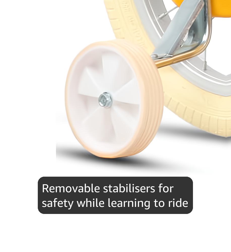 Glerc Little Molly 12-20 Inch Kids Retro Girls Bike for 2-13 Year Old with Wicker Basket & Stabilisers/Kickstand, Multiple Colors