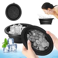 MAOYING Silikon Eis Gesichtsbecken mit Integriertem Eiswürfelbehälter,Foldable Silicone WashBasin, Eis Gesichtsbecken,Falbbares Kühlbecken für Gesichtsmassage, Abschwellung Hautpflege