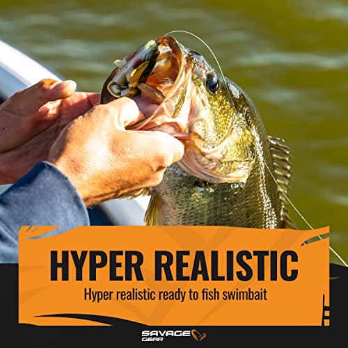 Savage Gear 3D Bluegill Rtf Fishing Bait, 3/4 Oz, Bluegill, Realistic Contours, Colors & Movement, Durable Construction, Heavy-Duty Jig Fishing Hook, Built-In Rattle, Scent Infused #TOP4