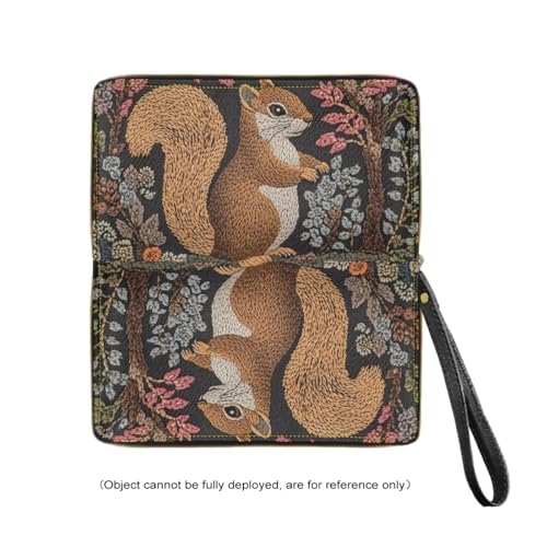 Trendy Funny Women Wallet with Wrist Strap Squirrel Wallet for Women Travel Portable Wristlet Long Purse with Zipper Pu Leather Credit Card Holder for Ladies4