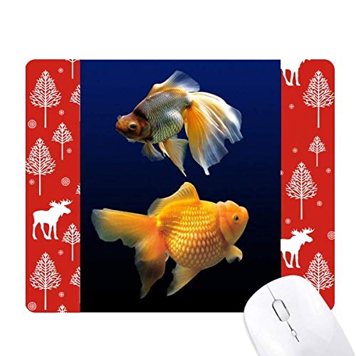 Tapis de souris Ocean Fish antidérapant imprimé bois de Noël