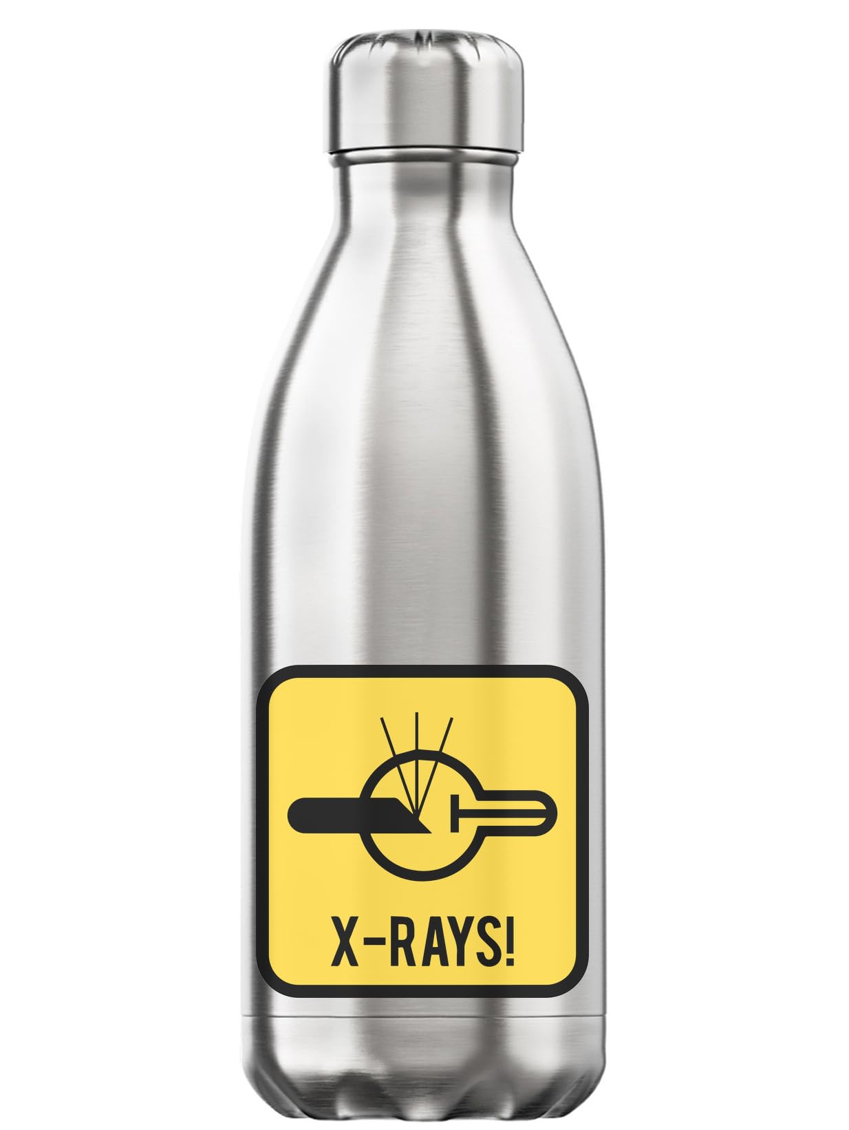 Bouteille d'eau thermique X-Rays isotherme en acier inoxydable argenté pour boisson froide