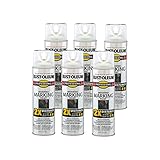 Rust-Oleum 266594-6PK Professional 2X Distance Inverted Marking Spray Paint, Clear, 15 Ounce (Pack of 6)