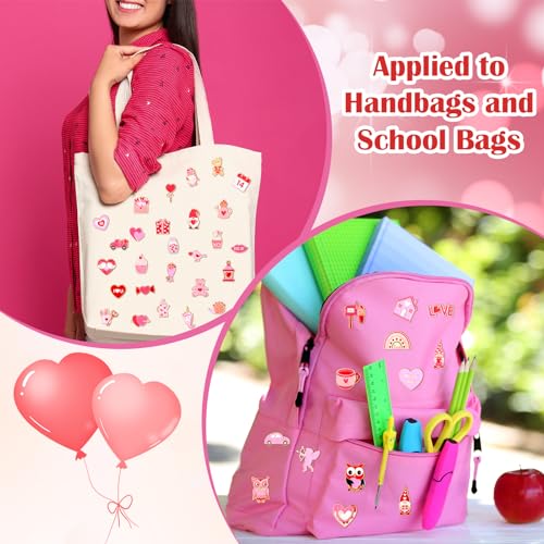 Image of Giegxin 40 Pcs Valentines Day Enamel Pins for Women Pink Backpack Brooch Cute Heart Rose Gnome Love Cupid Lip Bear Lapel Pins Valentines Day Gifts