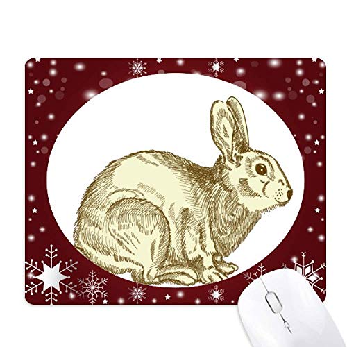 Tapis de souris festival de Pâques sous la neige pour ordinateur portable