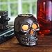Candle Warmers ETC. Illumination Fragrance Warmer- Light-Up Warmer for Warming Scented Candle Wax Melts and Tarts or to Freshen Room, Gothic Skull