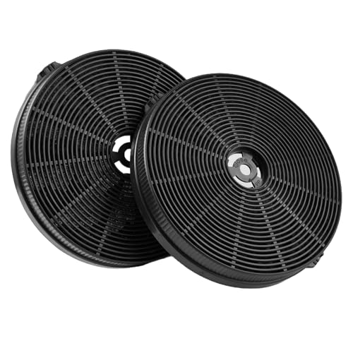2 Pièces 17.5x2.5 cm Circulation D'air Filtre à Charbon Hotte, Universel Filtre Hotte Aspirante Charbon, Circulaire Filtre Actif Compatible avec de Multiples Marques...