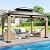SOLUMIA 10'x12' Wood Gazebo, Outdoor Hardtop Gazebo Cedar Double Roof Permanent Pavilion with Galvanized Steel for Patio Backyard and Garden, Weather-Resistant and Spacious