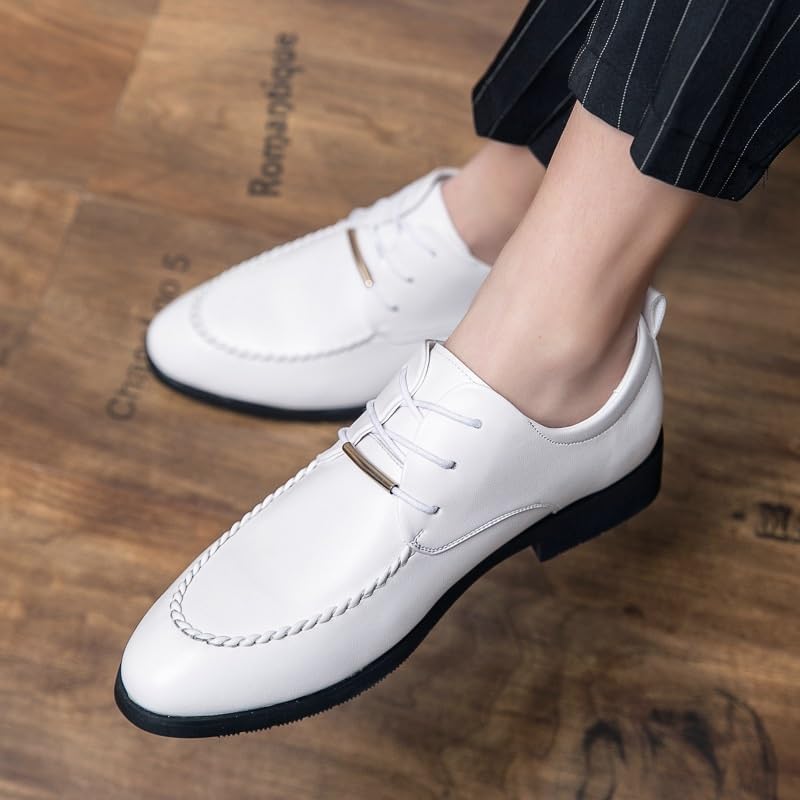 Men's Breathable Casual Derby Shoes Comfortable Retro Oxford Lace-Up Dress Fashion Business Formal Shoes2