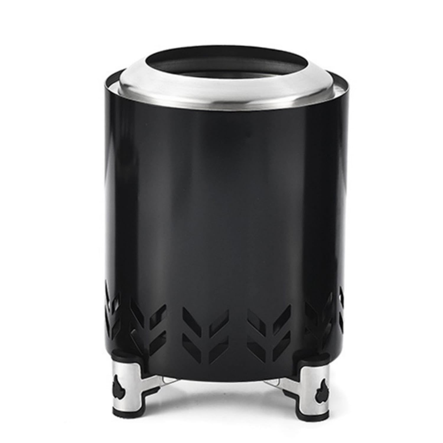 Portable less Fire Heater Compact Tabletop Fire Heater Stainless Steel for Campers, Glossy Black, with Stand|Camping Stoves|Outdoor Sports-image-28