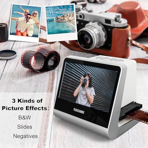 Scanner de filme de 22 MP com tela LCD de 12 polegadas, filme negativos digitais e digitalizador de