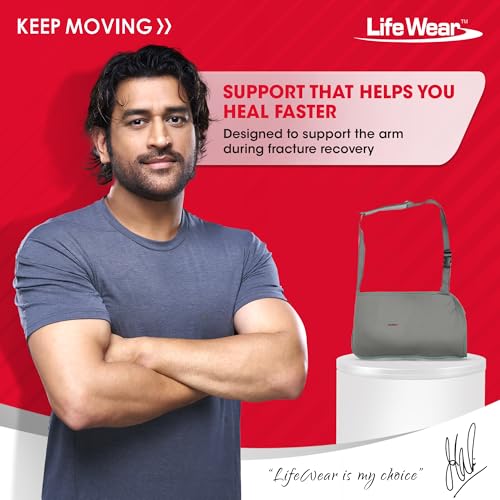 Image of Life Wear Arm Sling Baggy, Arm Brace Immobilizer for Fracture Healing and Recovery, Arm and Shoulder Sling with Elbow Support, For Soft Tissue Injuries, Post-plaster Casts, and Pain Relief, Size (S)