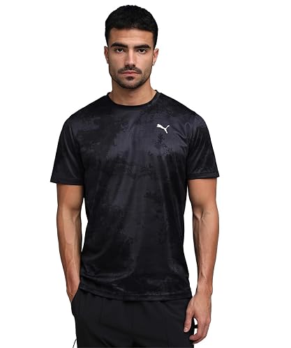 Puma M Tad Essentials AOP tee T-shirts unissexo para adulto (embalagem de 1) : A