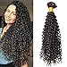 Produktbild LaaVoo Haar Extensions Human Tressen 100g One Bundle Echthaar Haarverlangerung Schwarz Curly Weaving 14Zoll/35cm Unprocessed Natural Haar